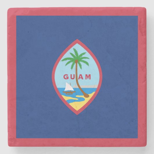 Dessous-de-verre En Pierre Drapeau de Guam (Devant)