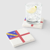 Dessous-de-verre En Pierre Drapeau de Herm (Côté)