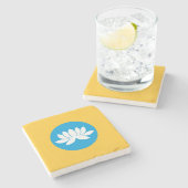 Dessous-de-verre En Pierre Drapeau de Kalmoukie (Côté)