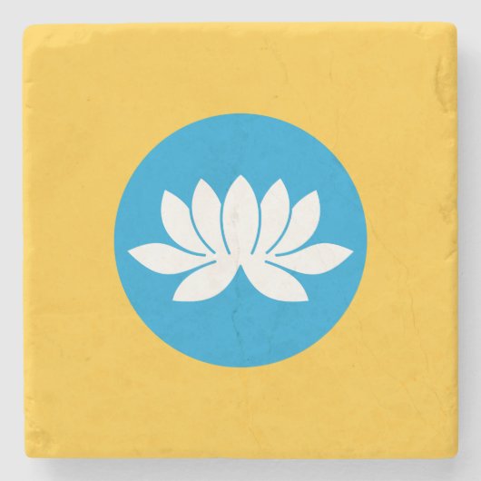 Dessous-de-verre En Pierre Drapeau de Kalmoukie (Devant)