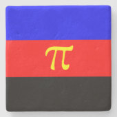 Dessous-de-verre En Pierre Drapeau de la Fierté polyamérale (Devant)