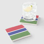 Dessous-de-verre En Pierre Drapeau de la Gambie (Côté)