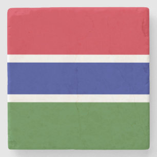Dessous-de-verre En Pierre Drapeau de la Gambie