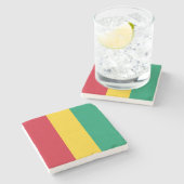 Dessous-de-verre En Pierre Drapeau de la Guinée (Côté)