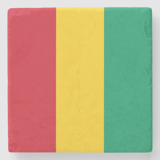 Dessous-de-verre En Pierre Drapeau de la Guinée (Devant)