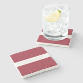 Dessous-de-verre En Pierre Drapeau de la Lettonie (Côté)