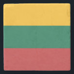 Dessous-de-verre En Pierre Drapeau de la Lituanie<br><div class="desc">Drapeau patriotique de la Lituanie.</div>