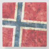 Dessous-de-verre En Pierre Drapeau de la Norvège (Devant)