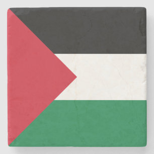 Dessous-de-verre En Pierre Drapeau de la Palestine