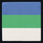 Dessous-de-verre En Pierre Drapeau de la République de Komi<br><div class="desc">Drapeau patriotique de la République de Komi.</div>