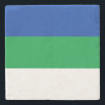 Dessous-de-verre En Pierre Drapeau de la République de Komi<br><div class="desc">Drapeau patriotique de la République de Komi.</div>