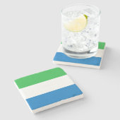 Dessous-de-verre En Pierre Drapeau de la Sierra Leone (Côté)