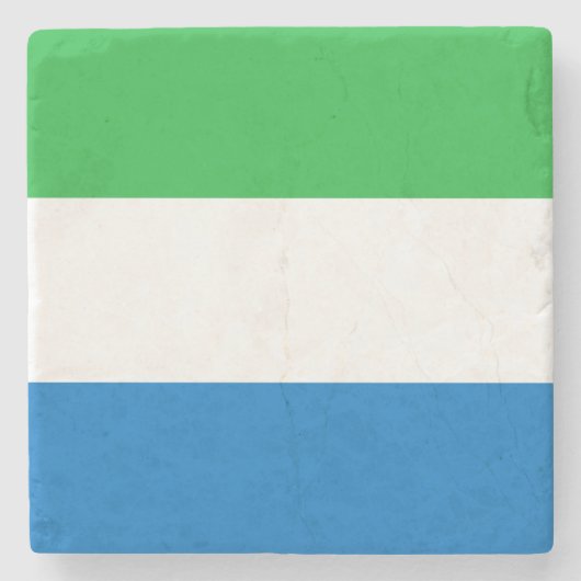 Dessous-de-verre En Pierre Drapeau de la Sierra Leone (Devant)