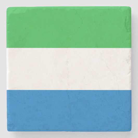 Dessous-de-verre En Pierre Drapeau de la Sierra Leone (Devant)