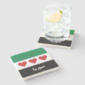 Dessous-de-verre En Pierre Drapeau de la Syrie (Côté)