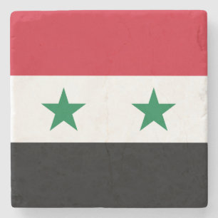 Dessous-de-verre En Pierre Drapeau de la Syrie