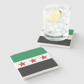 Dessous-de-verre En Pierre Drapeau de la Syrie (Côté)