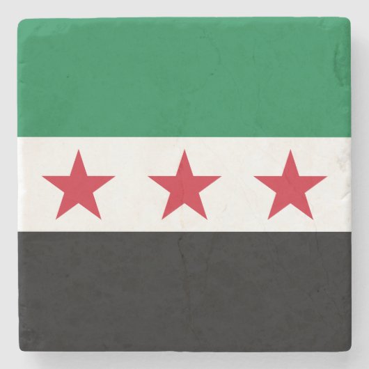 Dessous-de-verre En Pierre Drapeau de la Syrie (Devant)