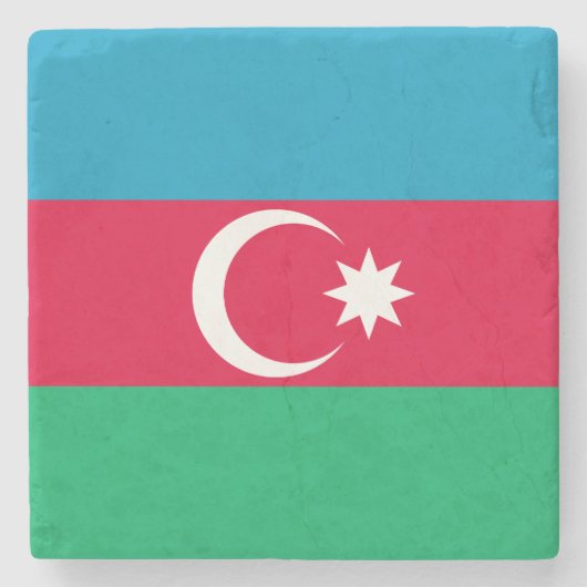 Dessous-de-verre En Pierre Drapeau de l'Azerbaïdjan patriotique (Devant)