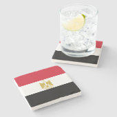 Dessous-de-verre En Pierre Drapeau de l'Égypte (Côté)