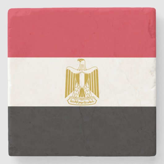 Dessous-de-verre En Pierre Drapeau de l'Égypte (Devant)