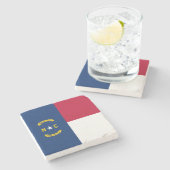 Dessous-de-verre En Pierre Drapeau de l'État de Caroline du Nord (Côté)