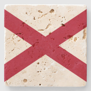 Dessous-de-verre En Pierre Drapeau de l'état de l'Alabama