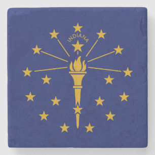 Dessous-de-verre En Pierre Drapeau de l'État de l'Indiana
