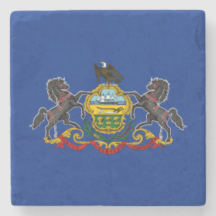 Dessous-de-verre En Pierre Drapeau de l'État de Pennsylvanie