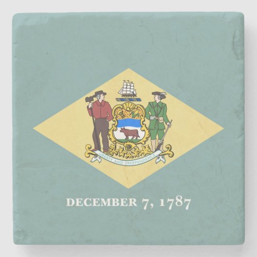 Dessous-de-verre En Pierre Drapeau de l'État du Delaware (Devant)