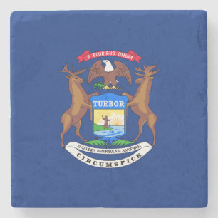 Dessous-de-verre En Pierre Drapeau de l'État du Michigan