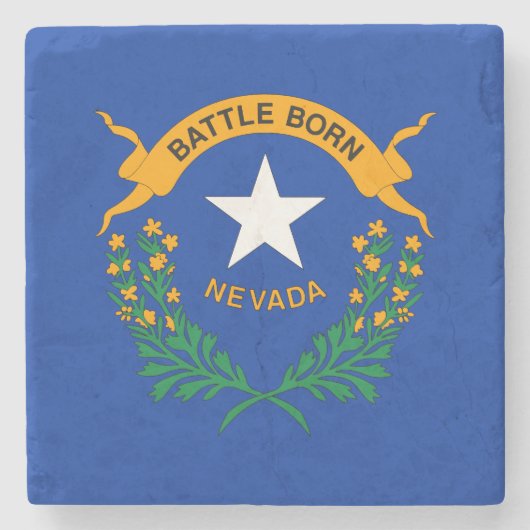 Dessous-de-verre En Pierre Drapeau de l'État du Nevada (Devant)