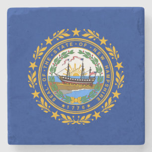 Dessous-de-verre En Pierre Drapeau de l'État du New Hampshire