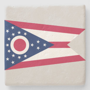 Dessous-de-verre En Pierre Drapeau de l'Ohio