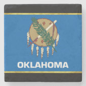 Dessous-de-verre En Pierre Drapeau de l'Oklahoma (Devant)