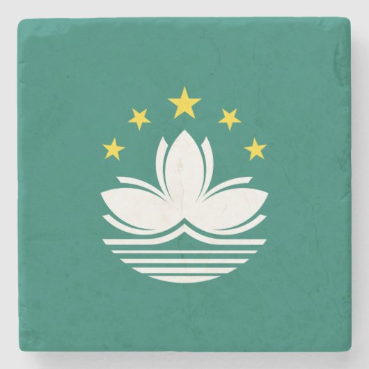 Dessous-de-verre En Pierre Drapeau de Macao (Devant)
