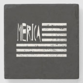 Dessous-de-verre En Pierre Drapeau de Merica (Devant)