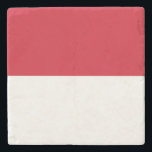 Dessous-de-verre En Pierre Drapeau de Monaco<br><div class="desc">Drapeau patriotique de Monaco.</div>