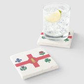 Dessous-de-verre En Pierre Drapeau de Montréal (Québec) (Côté)