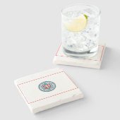 Dessous-de-verre En Pierre Drapeau de Oklahoma City (Oklahoma) (Côté)