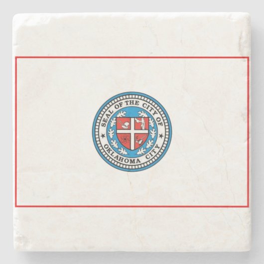 Dessous-de-verre En Pierre Drapeau de Oklahoma City (Oklahoma) (Devant)