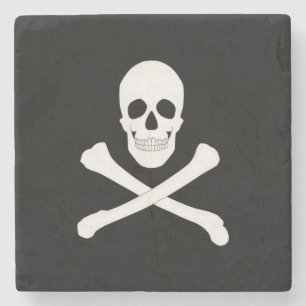 Dessous-de-verre En Pierre Drapeau de pirate (Jolly Roger)
