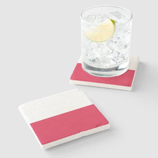 Dessous-de-verre En Pierre Drapeau de Pologne (Côté)