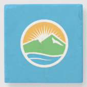 Dessous-de-verre En Pierre Drapeau de Provo, Utah (Devant)