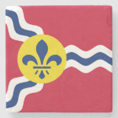 Dessous-de-verre En Pierre Drapeau de Saint-Louis, Missouri (Devant)