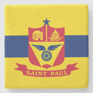 Dessous-de-verre En Pierre Drapeau de Saint Paul (Minnesota)