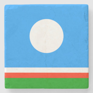 Dessous-de-verre En Pierre Drapeau de Sakha