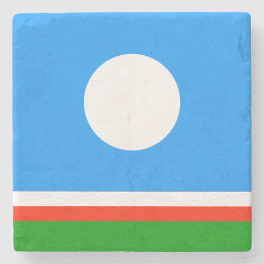 Dessous-de-verre En Pierre Drapeau de Sakha (Devant)