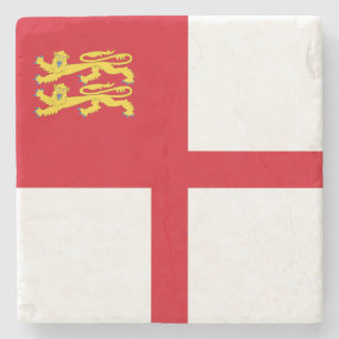 Dessous-de-verre En Pierre Drapeau de Sercq