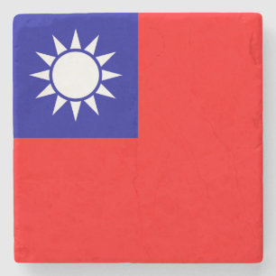 Dessous-de-verre En Pierre Drapeau de Taïwan